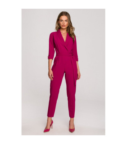 S316 Shawl collar jumpsuit...