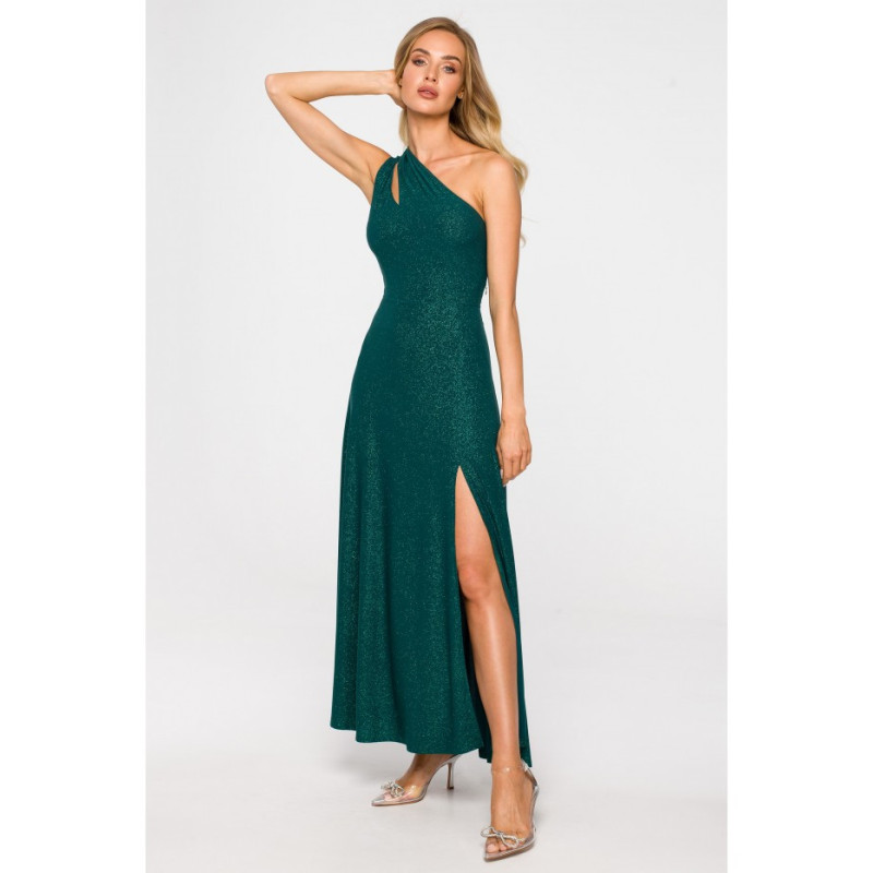 M718 Dress with neckline - emerald