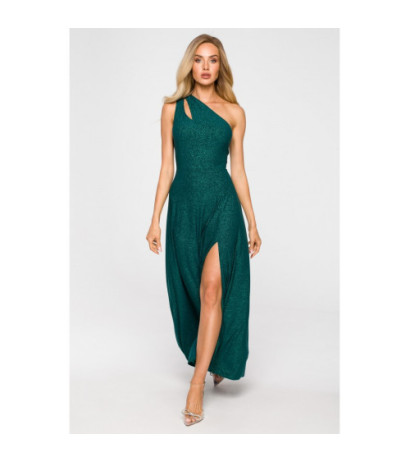 M718 Dress with neckline - emerald