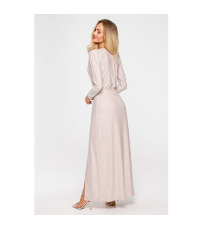 M719 Long-sleeved dress - champagne-colored