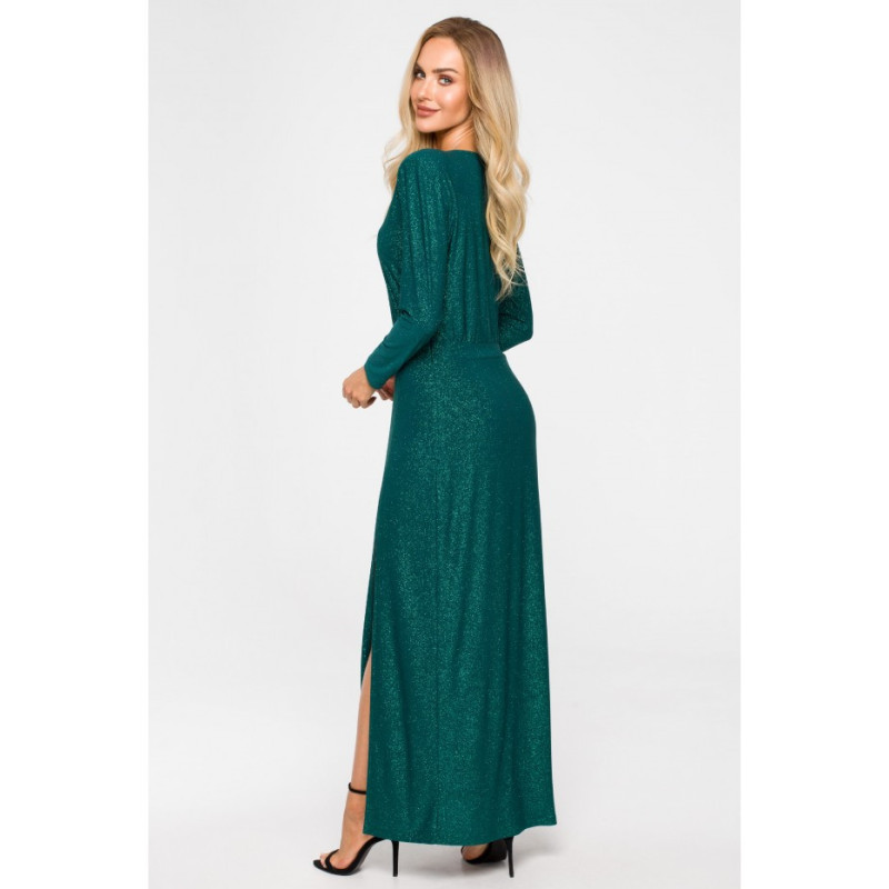 M719 Long-sleeved dress - emerald