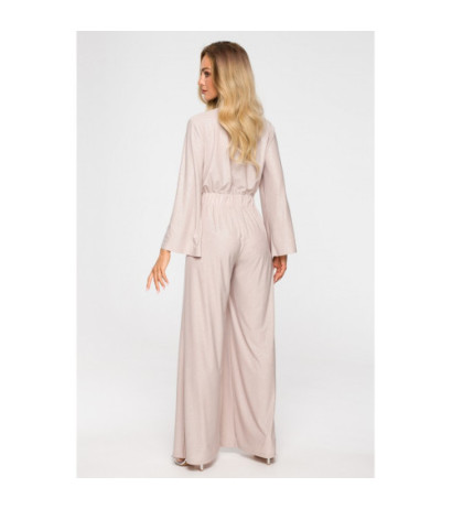 M720 Jumpsuit with envelope neckline - Champagne