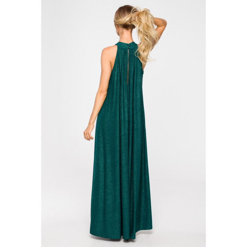 M721 Dress with halter neckline - emerald