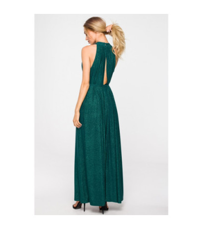 M721 Dress with halter neckline - emerald