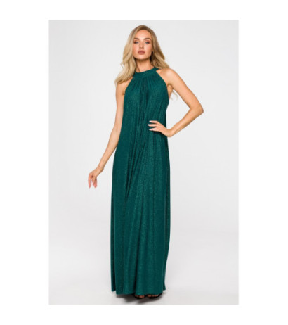 M721 Dress with halter neckline - emerald