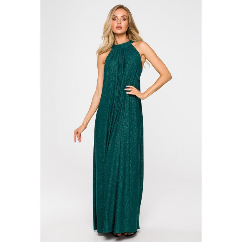 M721 Dress with halter neckline - emerald