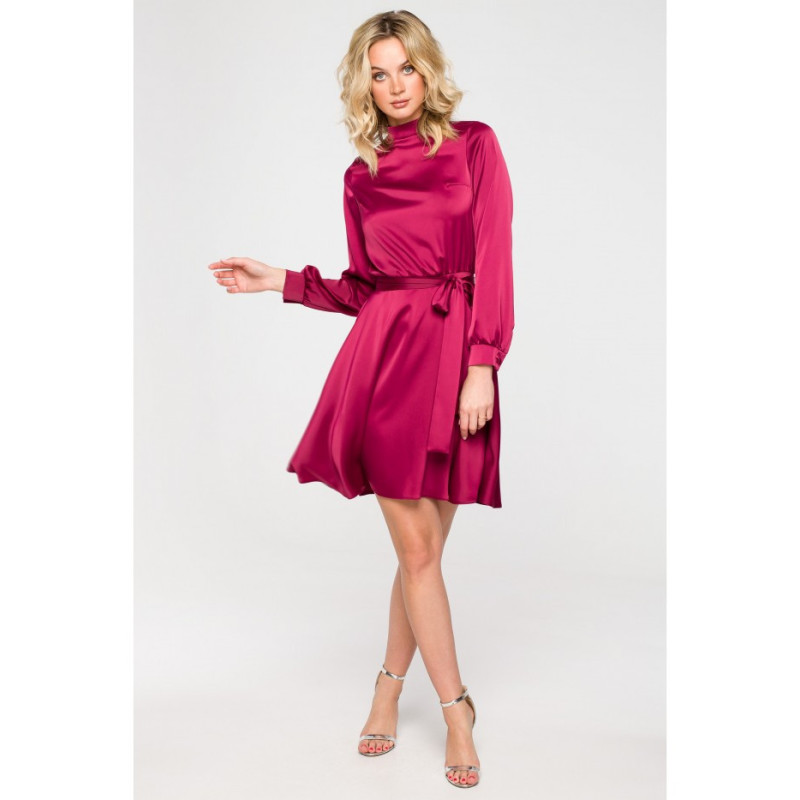 K157 Flared dress - maroon