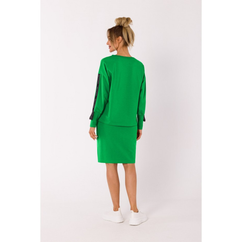 M727 Sweatshirt with stripes - juicy green