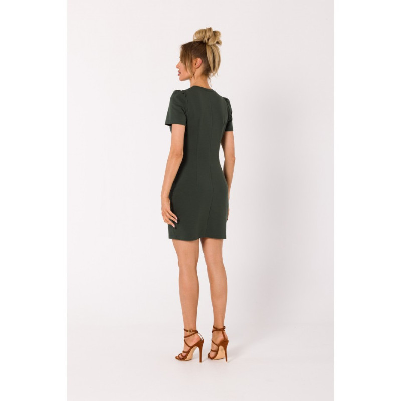 M731 Mini dress with interlacing - military green