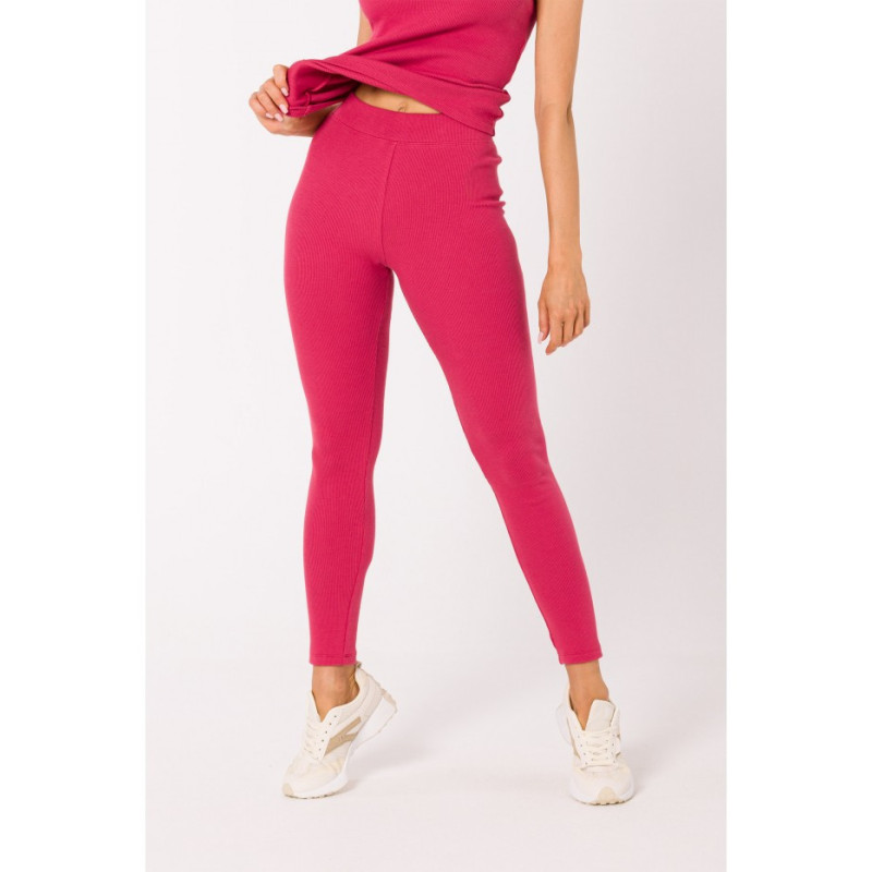 M734 Ribbed knit leggings - coral