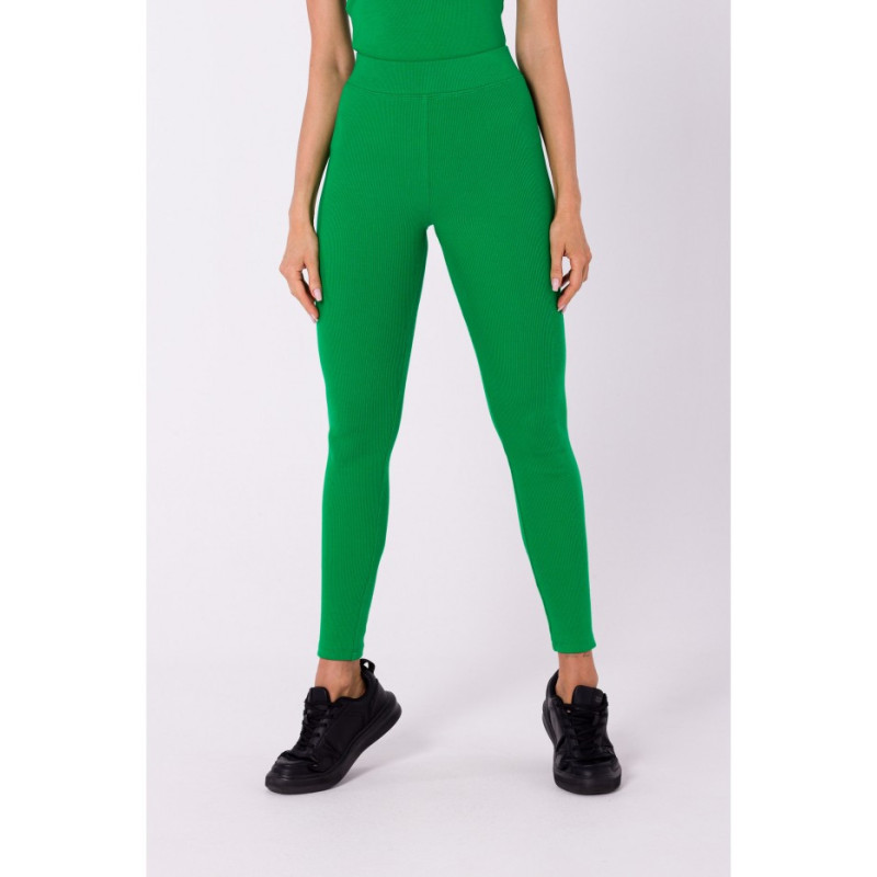 M734 Ribbed knit leggings - juicy green