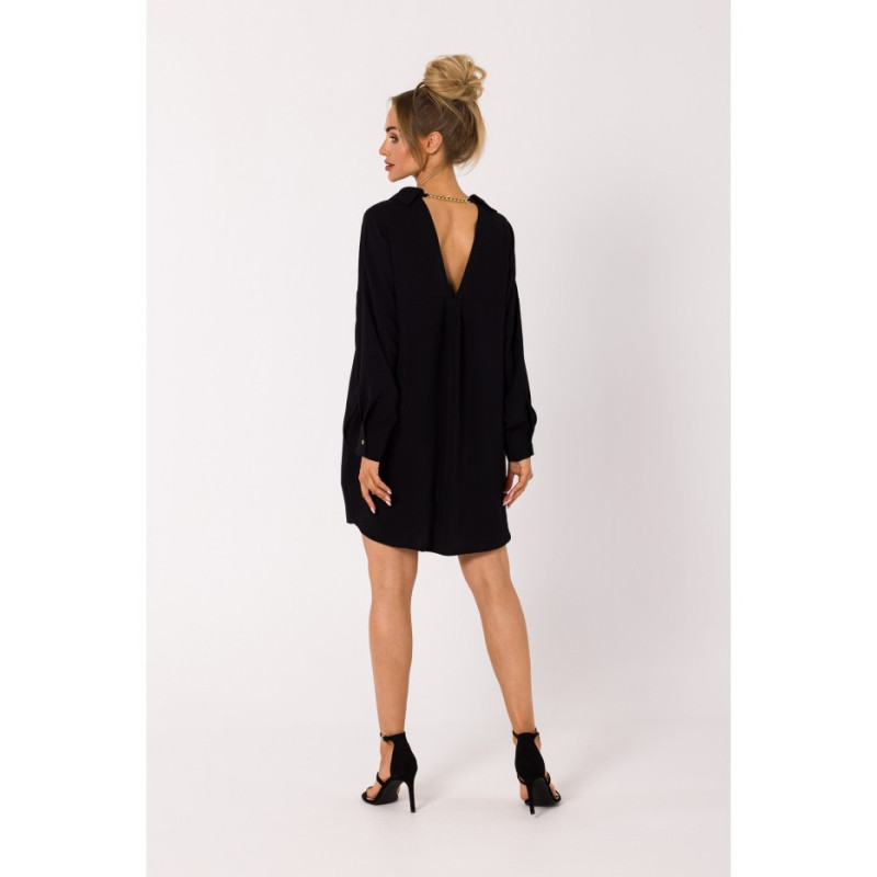 M740 Chain shirt dress - black