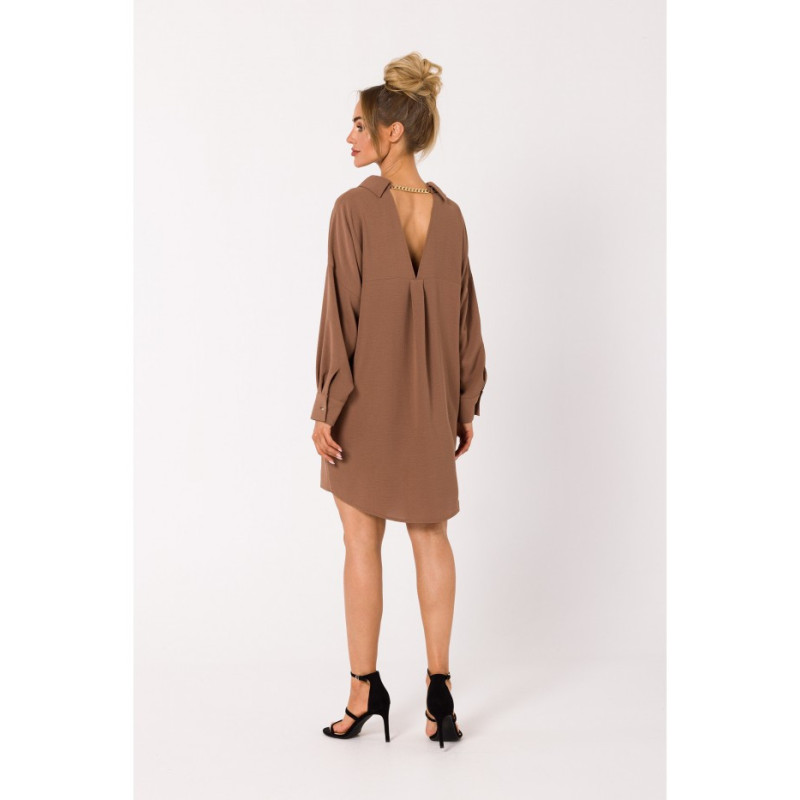 M740 Chain shirt dress - chocolate