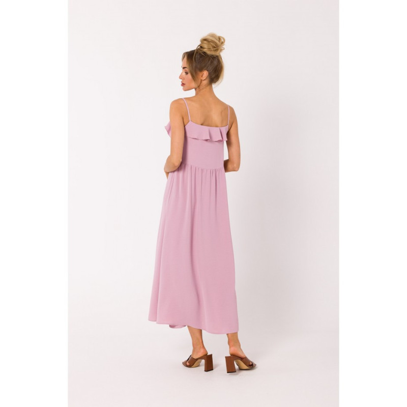 M743 Thin strap dress - dirty pink