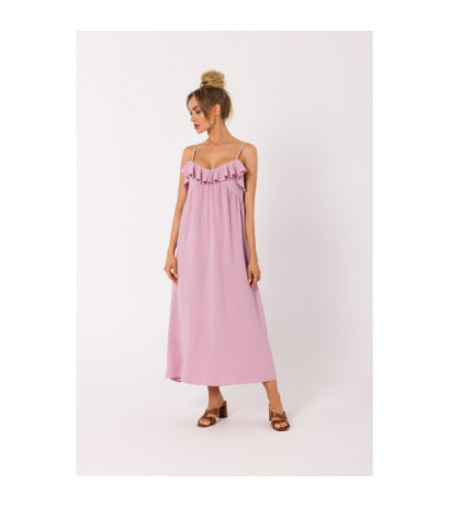 M743 Thin strap dress - dirty pink