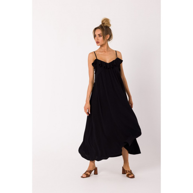 M743 Thin Strap Dress - black