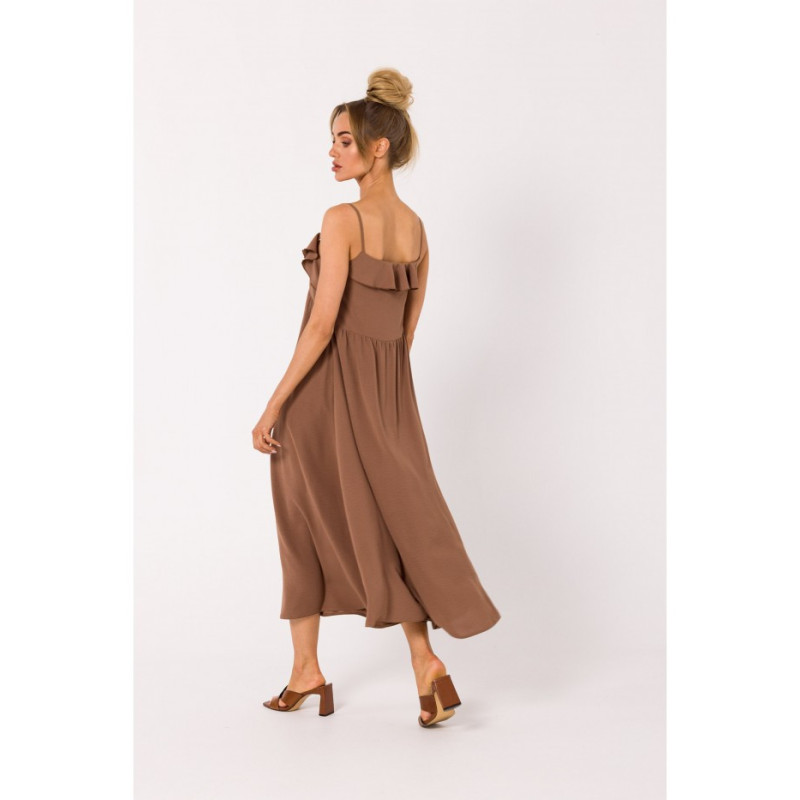 M743 Thin Strap Dress - Chocolate