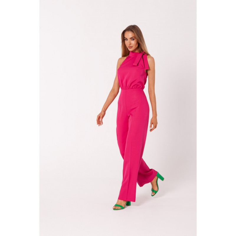 M746 Halter neck jumpsuit - fuchsia