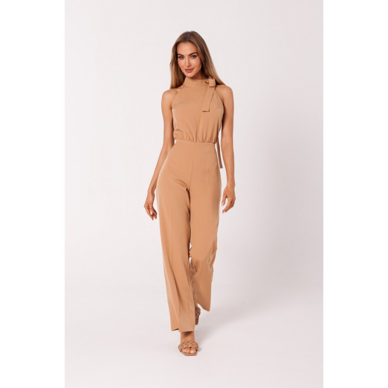 M746 Halter neck jumpsuit - caramel