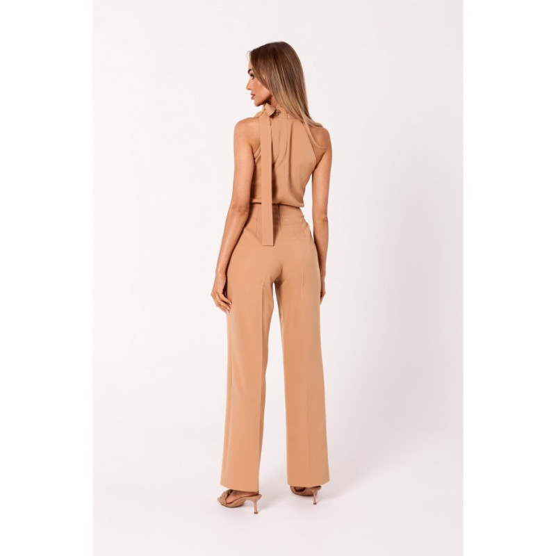 M746 Halter neck jumpsuit - caramel