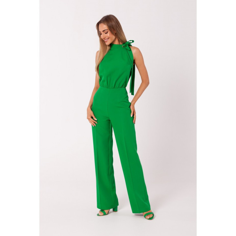 M746 Halter neck jumpsuit - luscious green