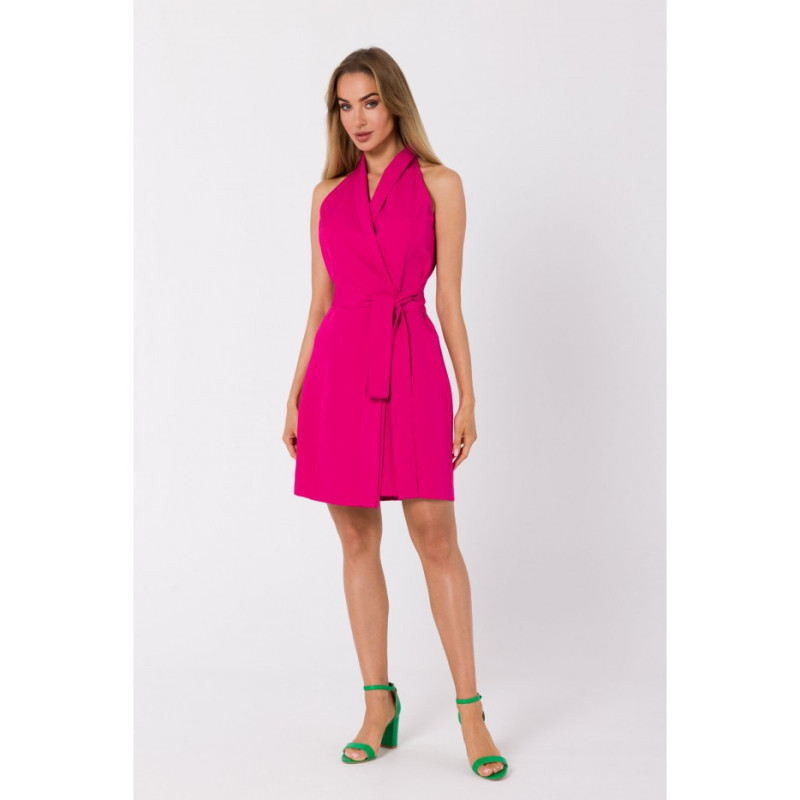 M747 Sleeveless jacket dress - fuchsia