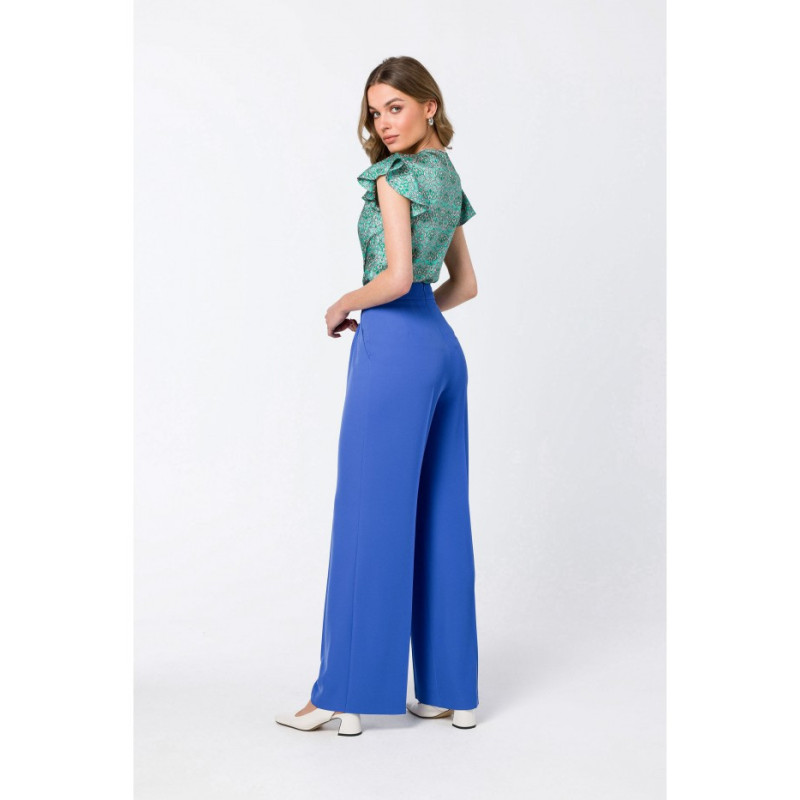 S331 Pants with wide legs - blue