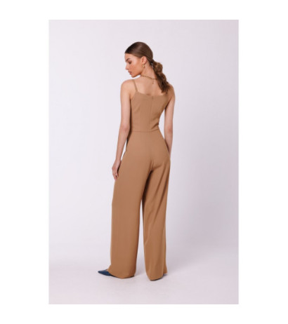 S333 Thin-strapped jumpsuit - beige