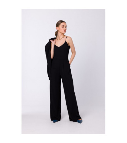 S333 Thin-strapped jumpsuit - black