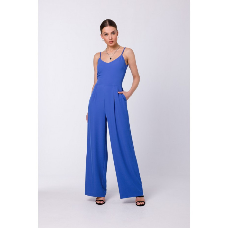 S333 Thin-strapped jumpsuit - blue