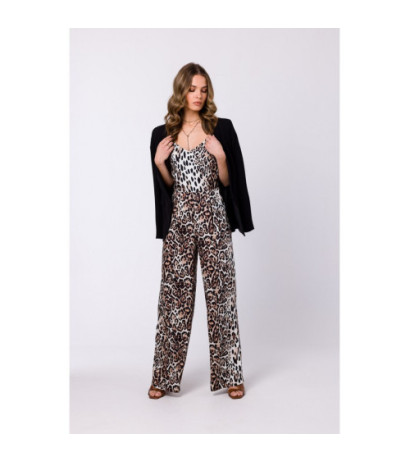 S334 Printed thin-strapped jumpsuit - model 2