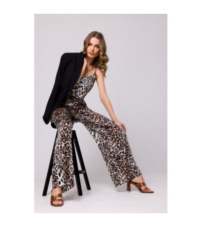 S334 Printed thin-strapped jumpsuit - model 2