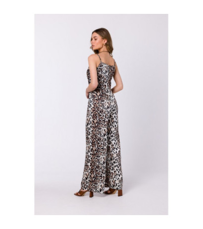 S334 Printed thin-strapped jumpsuit - model 2