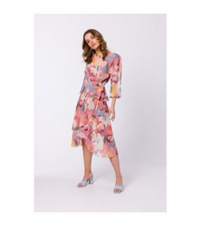 S341 Printed envelope dress - model 1