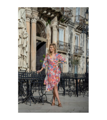 S341 Printed envelope dress - model 1