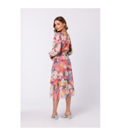 S341 Printed envelope dress - model 1