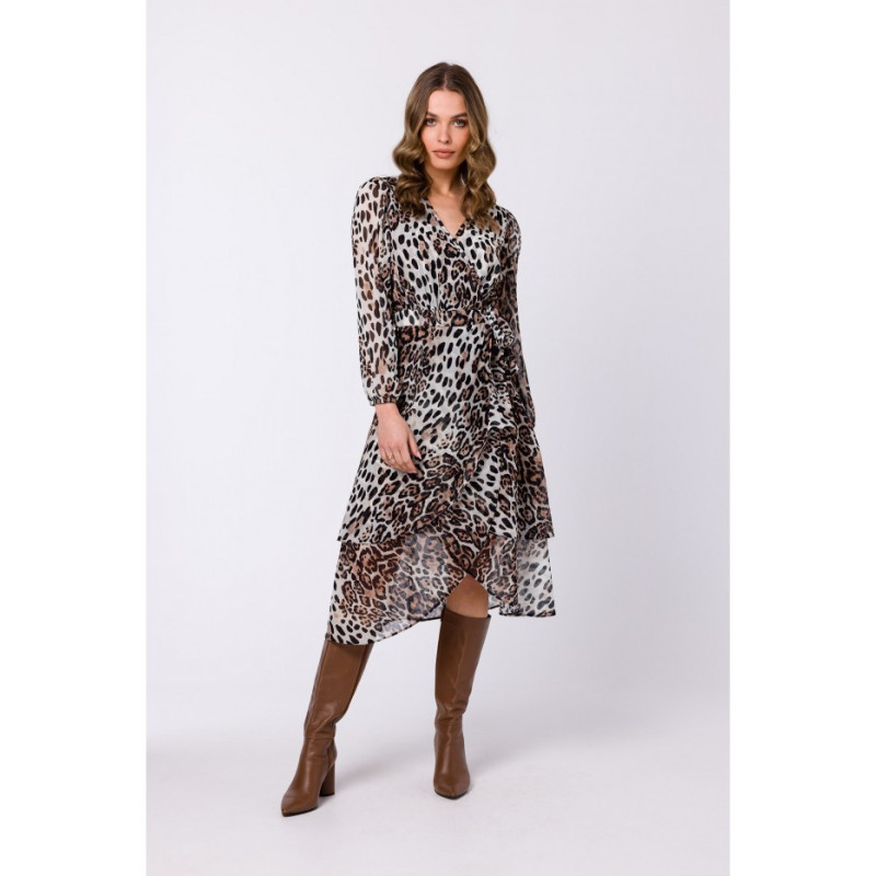 S341 Printed envelope dress - model 2