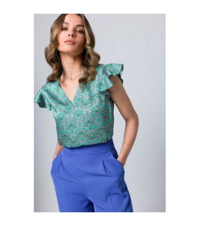 S344 Blouse with frills -...