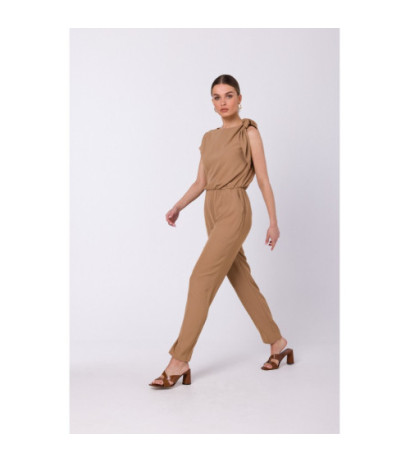 S345 Jumpsuit with shoulder tie - beige