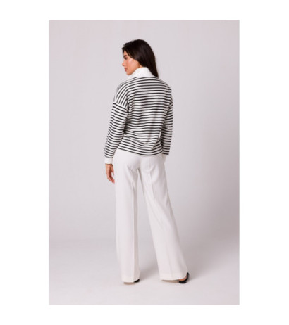 B250 Striped sweatshirt with high collar - model 1