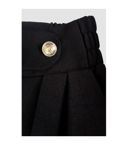 B252 Trousers with decorative buttons - black