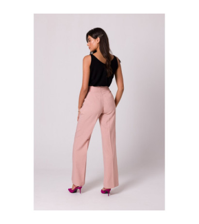 B252 Trousers with decorative buttons - pink