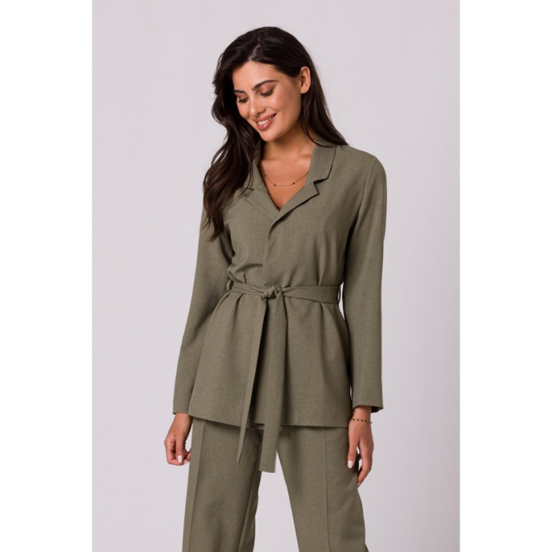 B253 Tiered jacket - olive green