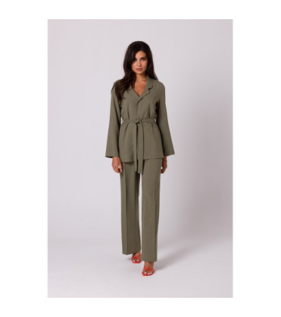 B253 Tiered jacket - olive green