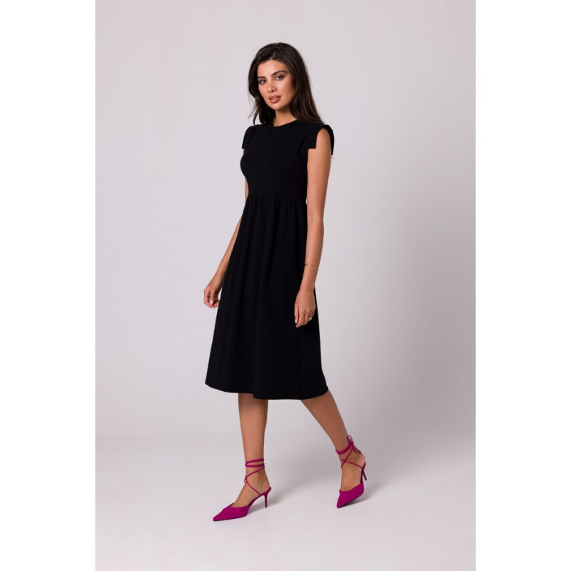 B262 High waist dress - black