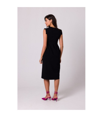 B262 High waist dress - black