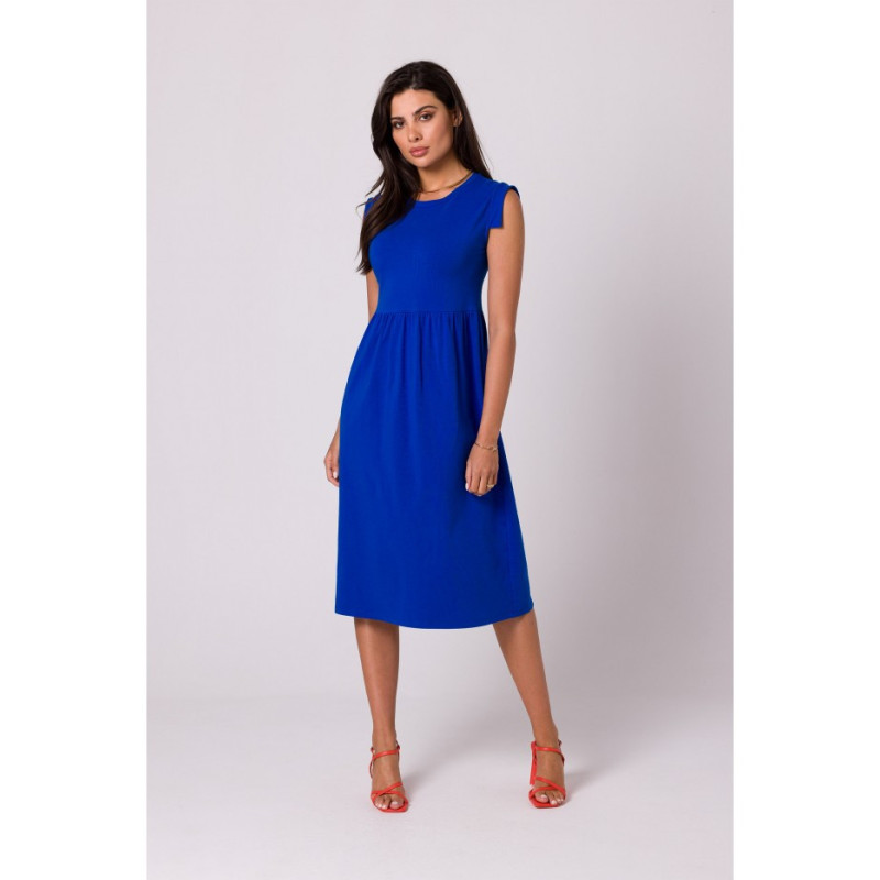 B262 High waist dress - cornflower