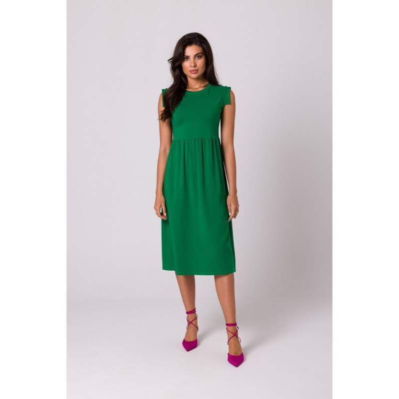 B262 High waist dress - luscious green