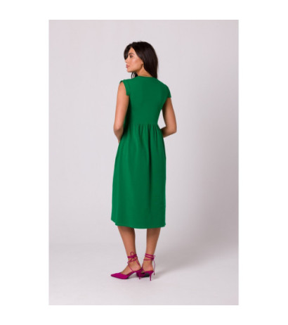 B262 High waist dress - luscious green