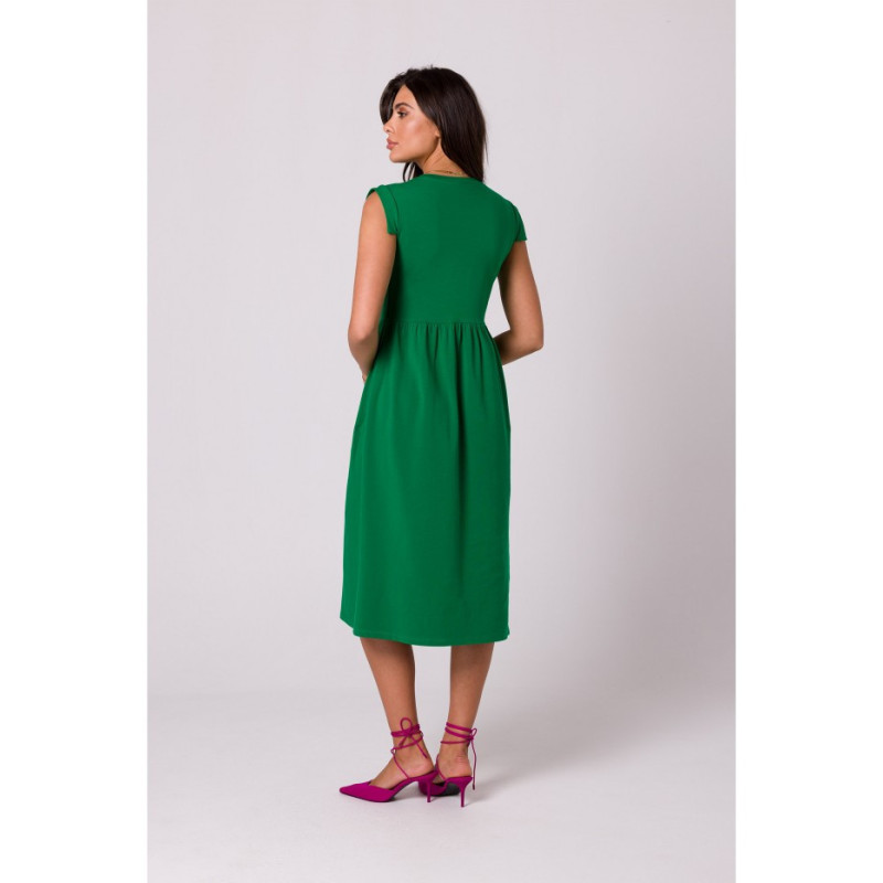 B262 High waist dress - luscious green